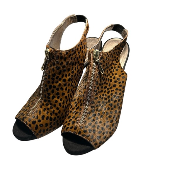 MODA Cheetah Print Peep Toe Heels Sz 10M - Picture 3 of 12